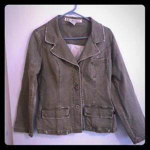 Distressed army green Z Cavaricci women’s jacket L